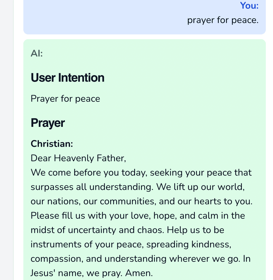 Personalized Prayer Generation